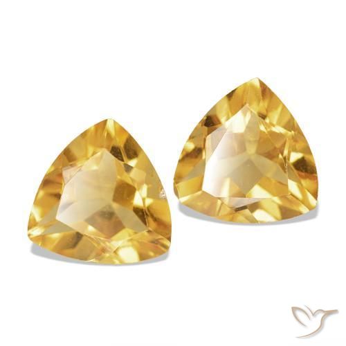Gemas de Citrino Medium Dark-Golden natural de 1.38 ct, Trillón, VS-SI
