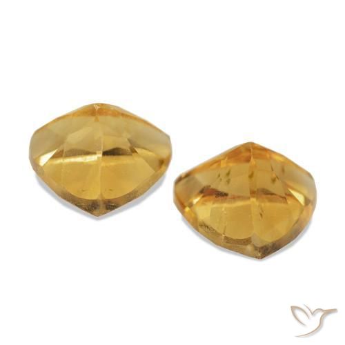 Gemas de citrino amarillo natural de 1,48 ct, trillón, VS-SI