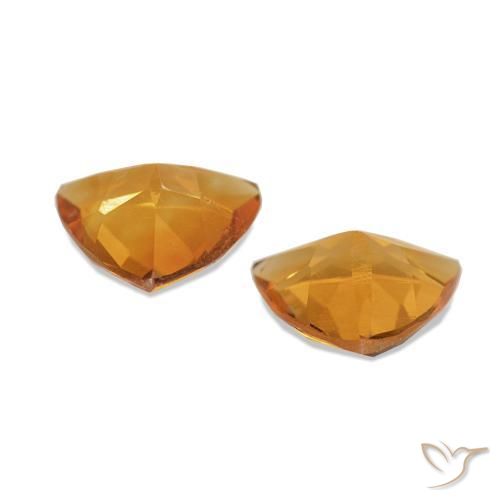Gemas de Citrino Naranja oscuro natural de 1.00 ct, Trillón, VS-SI