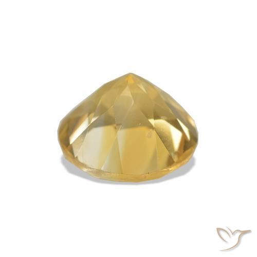 Citrino Amarillo claro natural de 1.20 ct, Corte Redondo, VVS-VS