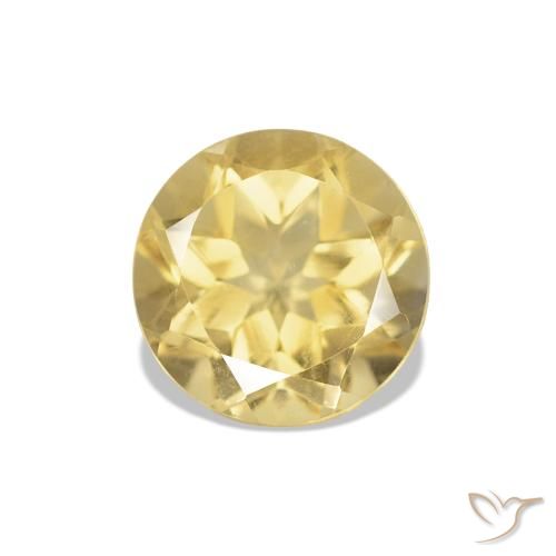 1.18ct Amarillo claro Citrino, Redondo, VVS-VS