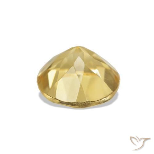 Citrino Amarillo claro natural de 1.18 ct, Corte Redondo, VVS-VS