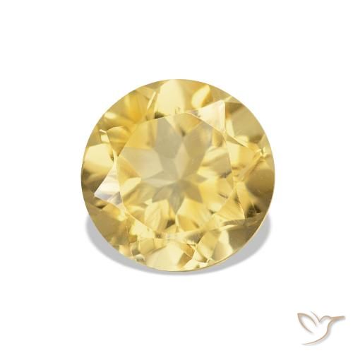 1.16ct Dorado claro Citrino, Redondo, VVS-VS