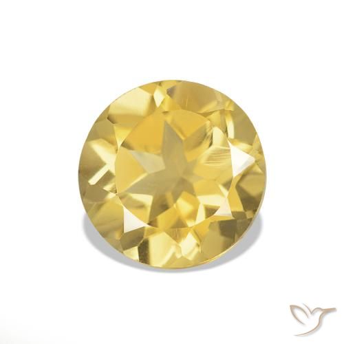 1.16ct Dorado claro Citrino, Redondo, VVS-VS