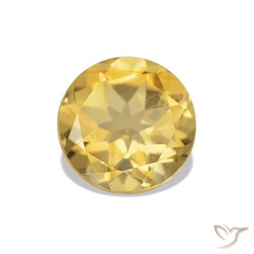 1.20ct Amarillo-dorado claro Citrino, Redondo, VVS-VS