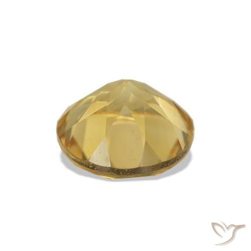 Citrino Amarillo-dorado claro natural de 1.20 ct, Corte Redondo, VVS-VS