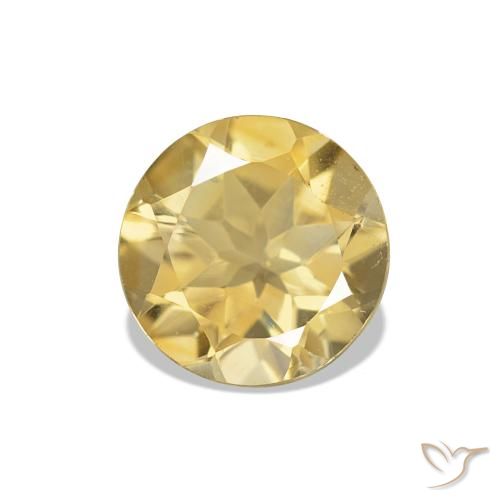 1.12ct Natural Amarillo-dorado claro Citrino, Redondo, VVS-VS, Photo A
