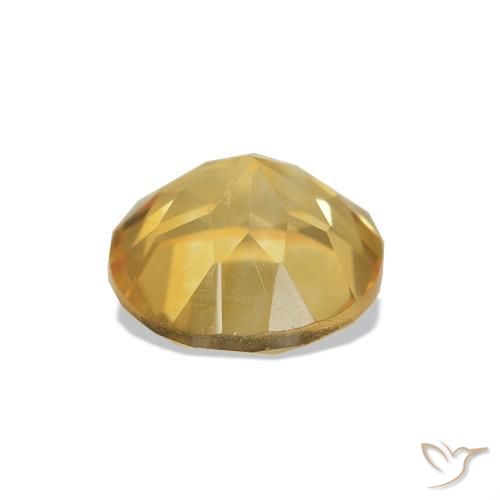 Citrino Dorado claro natural de 1.27 ct, Corte Redondo, VVS-VS