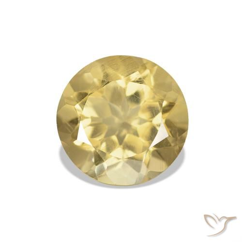 1.21ct Amarillo-dorado claro Citrino, Redondo, VS