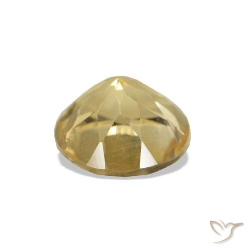 Citrino Amarillo-dorado claro natural de 1.21 ct, Corte Redondo, VS