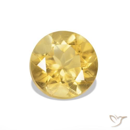 1.09ct Dorado claro Citrino, Redondo, VS