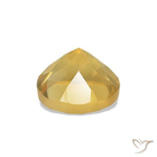 Citrino Dorado claro natural de 1.09 ct, Corte Redondo, VS