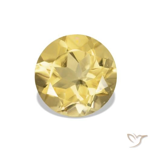 1.08ct Amarillo-dorado claro Citrino, Redondo, VVS-VS