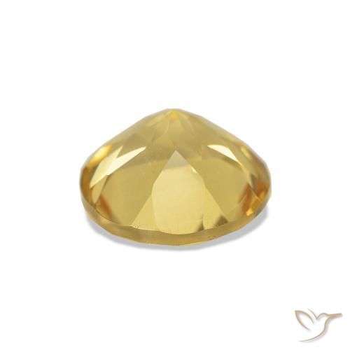 Citrino Dorado claro natural de 1.14 ct, Corte Redondo, VVS-VS