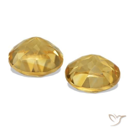 Gemas de Citrino Amarillo-dorado claro natural de 2.50 ct, Corte Redondo, VVS-VS
