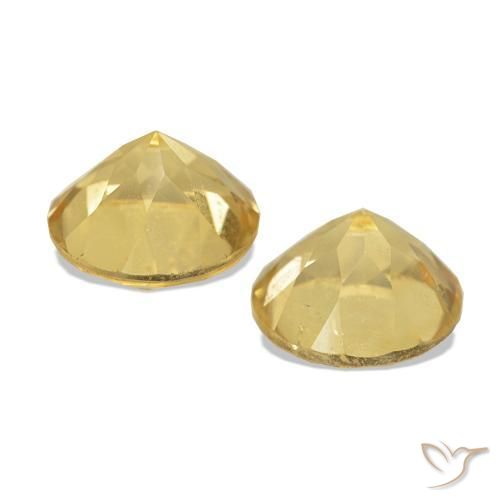 Gemas de Citrino Dorado claro natural de 2.41 ct, Corte Redondo, VS