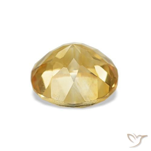Citrino Oro natural de 1.27 ct, Corte Redondo, VS