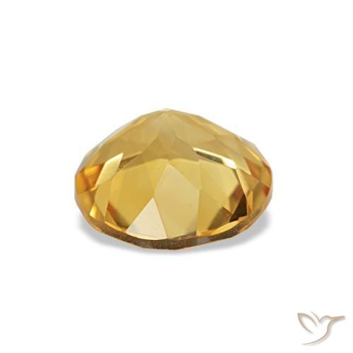 Citrino Amarillo medio natural de 1.57 ct, Corte Redondo, VS