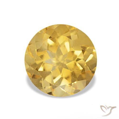 1.90ct Amarillo púrpura Citrino, Redondo, VS