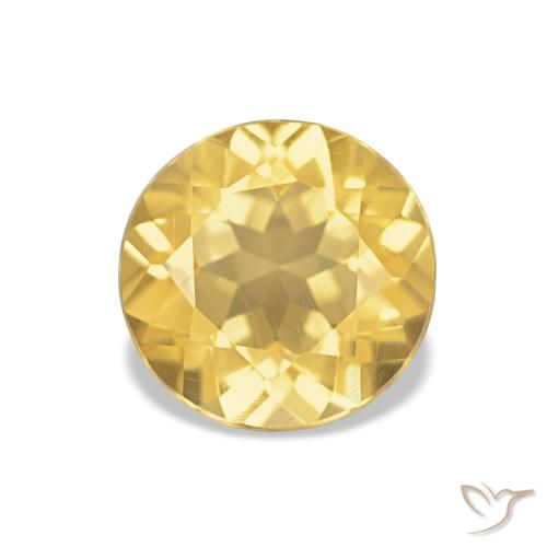 1.16ct Amarillo vivo Citrino, Redondo, VVS-VS