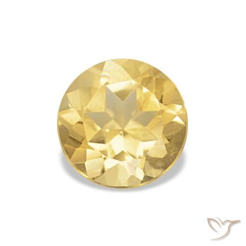 1.04ct Amarillo solidago Citrino, Redondo, VVS-VS