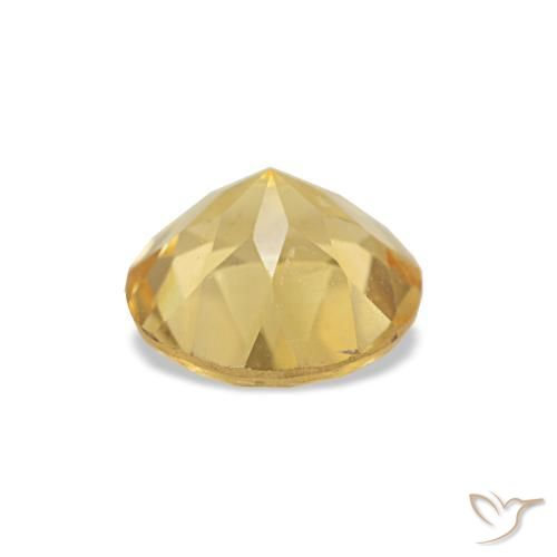 Citrino Amarillo solidago natural de 1.04 ct, Corte Redondo, VVS-VS