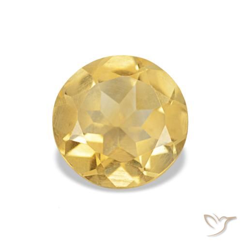 1.12ct Amarillo cálido Citrino, Redondo, VS