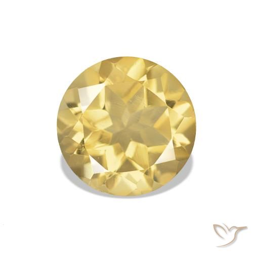 1.14ct Amarillo toscana Citrino, Redondo, VVS
