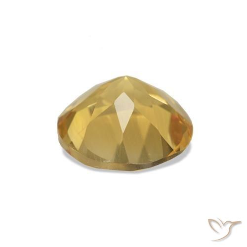 Citrino Amarillo toscana natural de 1.14 ct, Corte Redondo, VVS