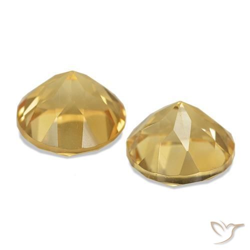 Gemas de Citrino Dorado claro natural de 2.66 ct, Corte Redondo, VS