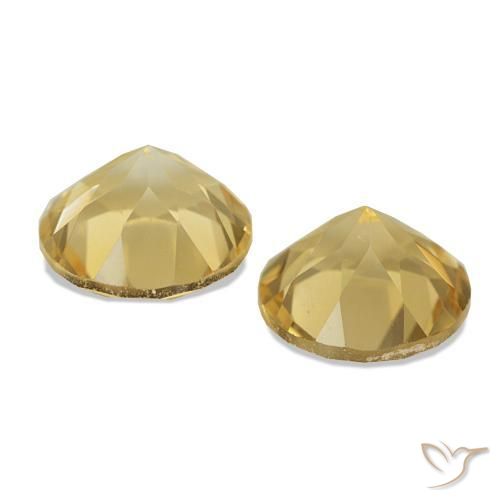 Gemas de Citrino Dorado natural de 2.32 ct, Corte Redondo, VVS-VS