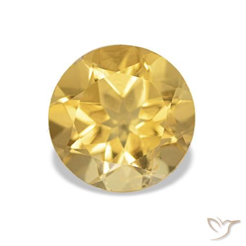 1.23ct Dorado claro Citrino, Redondo, VS