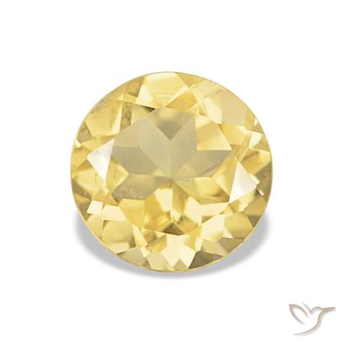 1.13ct Amarillo-dorado claro Citrino, Redondo, VS
