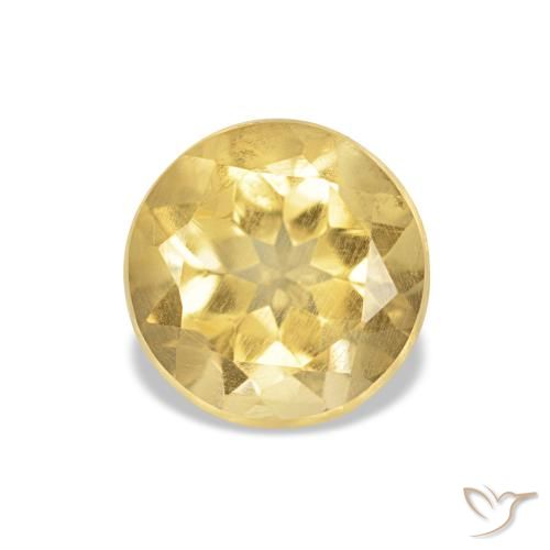 1.12ct Amarillo-dorado claro Citrino, Redondo, VS