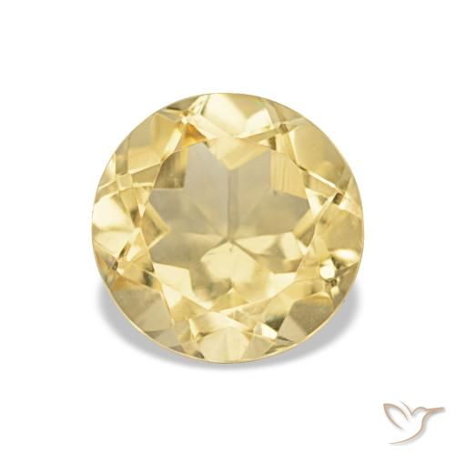 1.29ct Amarillo claro Citrino, Redondo, VS
