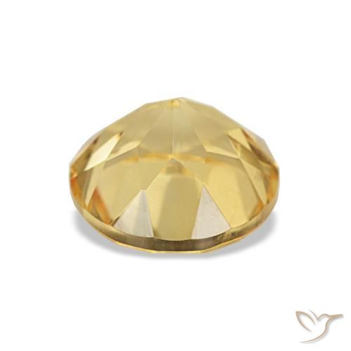 Citrino Amarillo claro natural de 1.29 ct, Corte Redondo, VS