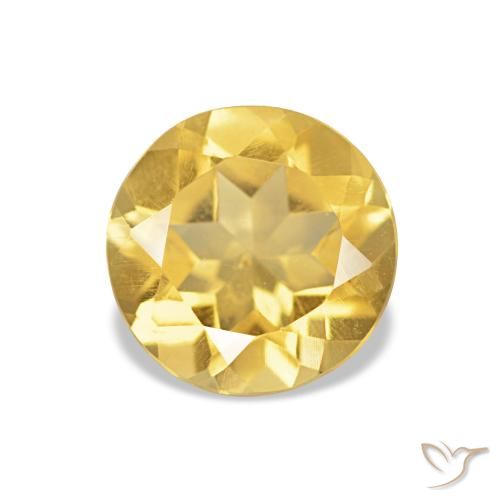 1.10ct Dorado claro Citrino, Redondo, VS