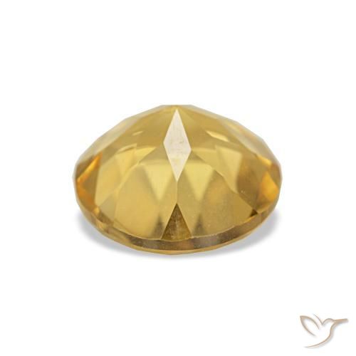 Citrino Dorado claro natural de 1.10 ct, Corte Redondo, VS