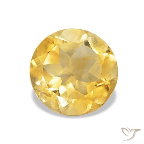 1.19ct Dorado medio Citrino, Redondo, VS
