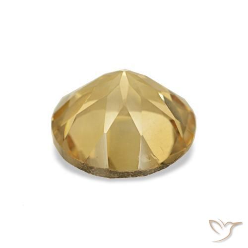 Citrino Amarillo claro natural de 1.16 ct, Corte Redondo, VS