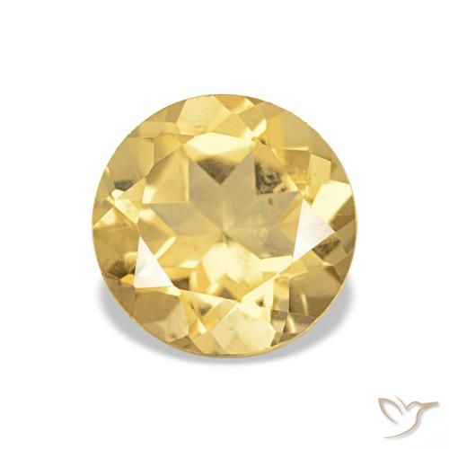 1.16ct Dorado claro Citrino, Redondo, VVS-VS