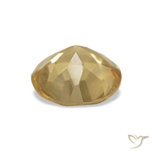 Citrino Amarillo claro natural de 0.99 ct, Corte Redondo, VVS