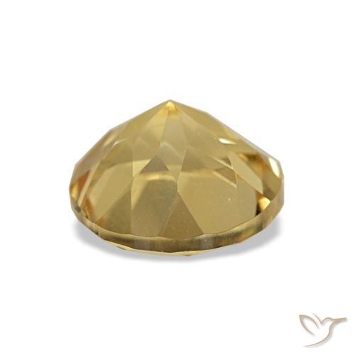 Citrino Dorado claro natural de 1.21 ct, Corte Redondo, VVS