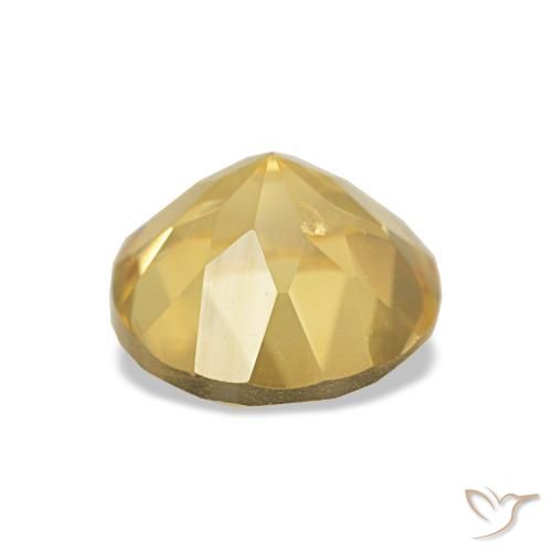 Citrino Dorado claro natural de 1.32 ct, Corte Redondo, VS