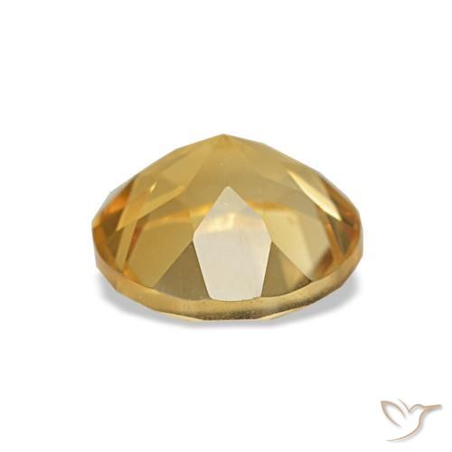 Citrino Dorado claro natural de 1.27 ct, Corte Redondo, VS