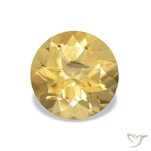 1.24ct Amarillo-dorado claro Citrino, Redondo, VS-SI