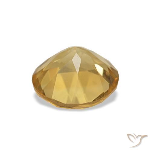 Citrino Amarillo claro natural de 1.09 ct, Corte Redondo, VS