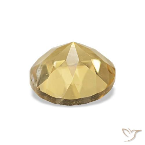 Citrino Amarillo claro natural de 1.21 ct, Corte Redondo, VS