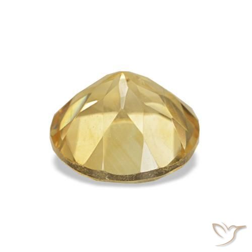 Citrino Amarillo-dorado claro natural de 1.27 ct, Corte Redondo, VS