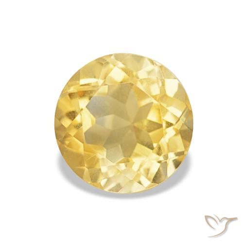 1.26ct Dorado claro Citrino, Redondo, VVS